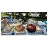 Vision glass skillet with lid, miscellaneous pots