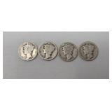 4-MERCURY DIMES 1929,1923,1935,192?