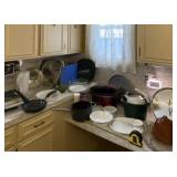 Crockpot, trays, coffee brewer and more kitchen