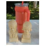 Kennedy & Jackie Busts