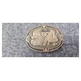 Solid Brass Poodle belt buckle