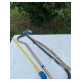 Three canes one carved by hand