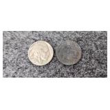 1936 and no date Buffalo Nickels