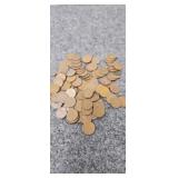 100 Unsorted Wheat Pennies