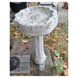 Concrete bird bath