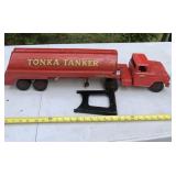 Vintage 1960 Tonka Tanker and pressed steel truck