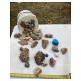 Gallon container of crystals of all kinds