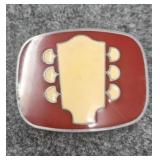 TNN The Nashville Network Belt Buckle Guitar Logo