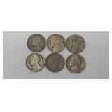 5-1944P Jefferson war time Nickels1-1944D