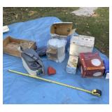 Vector travel cooler, bread machine , jars and