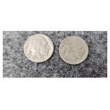 1936 and no date Buffalo Nickels