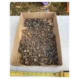 Box of stone and crystals