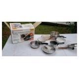 Kitchen gourmet 5 pc, and pots and pans