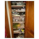 Contents of all shelves in closet