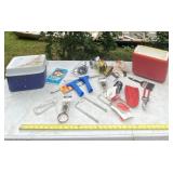 Coolers, squeegees, boat plug and more