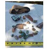 Amethyst,  quartz  and other gemstones