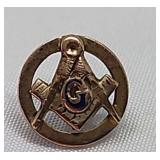 10K freemason screw back compass  blue
