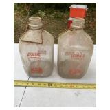 Two  Litchfield, IL Creamery milk jugs