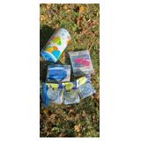 New kiddy pool, swim rings, pool cover, rayon mat