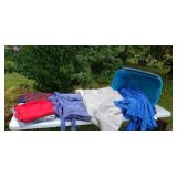 Tote full blankets , robes, clothes