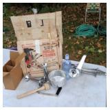 All metal squeeze strainer