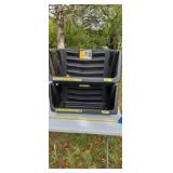 Work zone heavy duty stackable storage bins