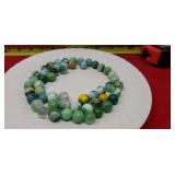 Vintage collectible marbles,  Mostly green