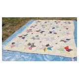 100 x 80 Star Quilt No Stains