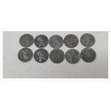 10-1943 War time steel Wheat Pennies