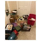 Lots of books including cook books, healing books