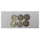 5-1943P Jefferson war time Nickels1-1943S