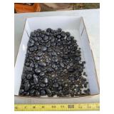 Black polished pebbles