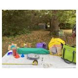 Sleeping bag, Ciao bag, air pump, funnels and