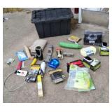 Heavy-duty tote with contents including NFL Colts