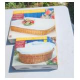 Ceramic & Wicker Ovenware Set