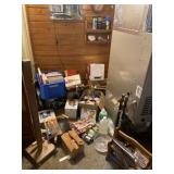 Contents of floor and on wall