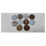 10-1943 War time steel Wheat Pennies