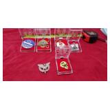 Football key chains, saints, buccaneers,  lions.