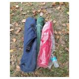 Chairs and table in bags