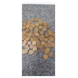 100 Unsorted Wheat Pennies