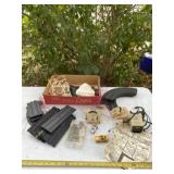 Race track pieces and track counter