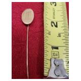 Antique 10k Gold Stick Pin Monogrammed Engraved