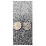 1938D and no date Buffalo Nickels