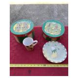 Sticking Cats set of four salad/dessert plates