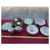 Sticking Cats set of four salad/dessert plates