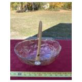 Indiana Glass Rainbow garden fruit dish with