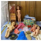 Ideal  doll, Chrissy and dolls with lots of doll