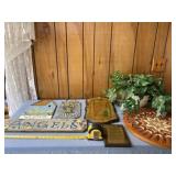 Hanging decor with silk flower arrangement