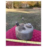Old steel gas can