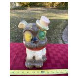 Chalk Pug with a chip on face